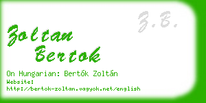 zoltan bertok business card